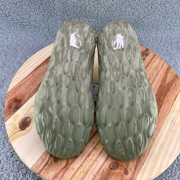 Merrell Sandals Men\'s Hydro Slide Beige Green Open Toe Slip-On Sz 11